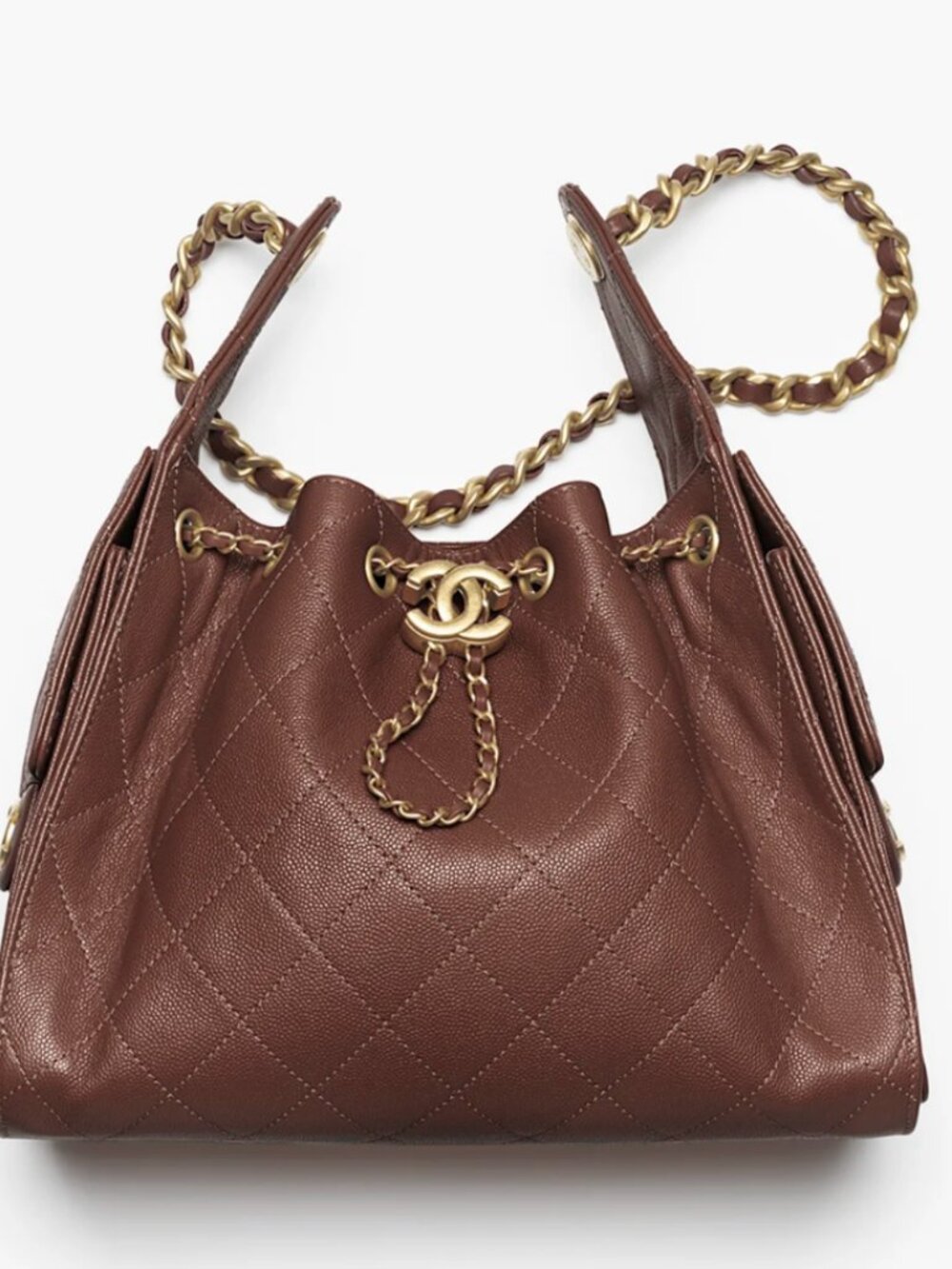 ❌SOLD❌Chanel 25 Small Handbag S25 Brown Grained Calfskin – Fresh from Boutique - Picture 2 of 16